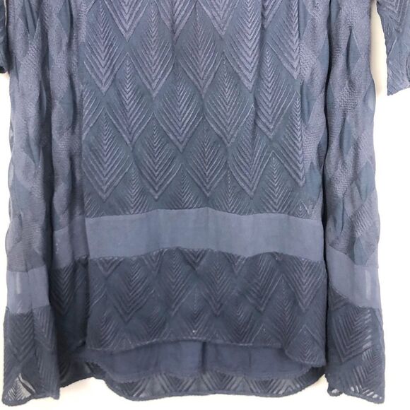 ANTHROPOLOGIE | HOLDING HORSES Augusta Navy Blue Crochet Dress Women’s Size XS - Picture 6 of 11